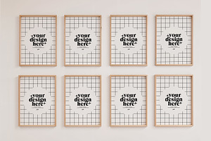 8 Frames Mockup Set 5x7 Ratio