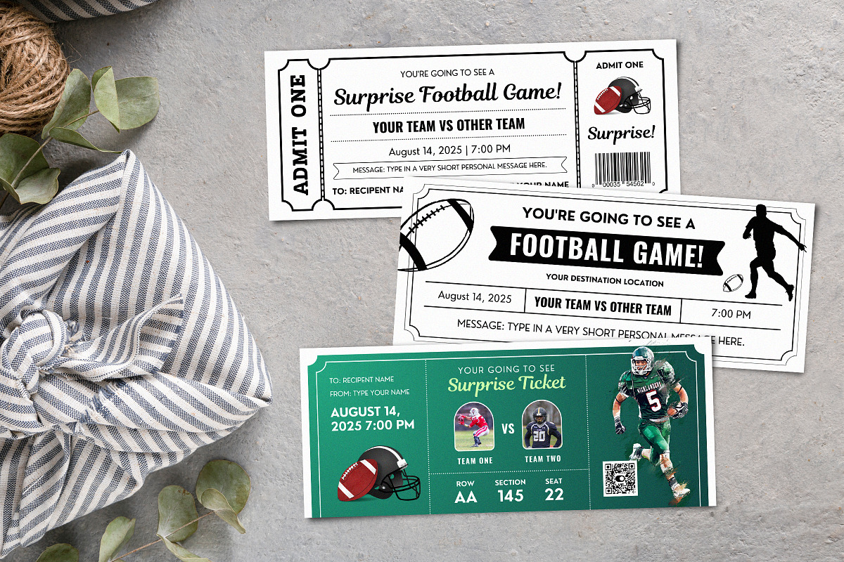 Football Ticket Canva Template, a Card Template by Snapybiz (Photo 10 of 10)