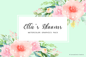 Ella's Blooms - Watercolor Flowers