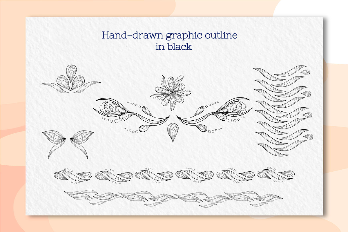 Elegant Doodle Peacock Collection, an Animal Illustration by Tatyana_Zenartist (Photo 4 of 11)