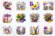 Spring garden sublimation clipart, an Illustration by RobertsArt (Thumbnail 2 of 7)