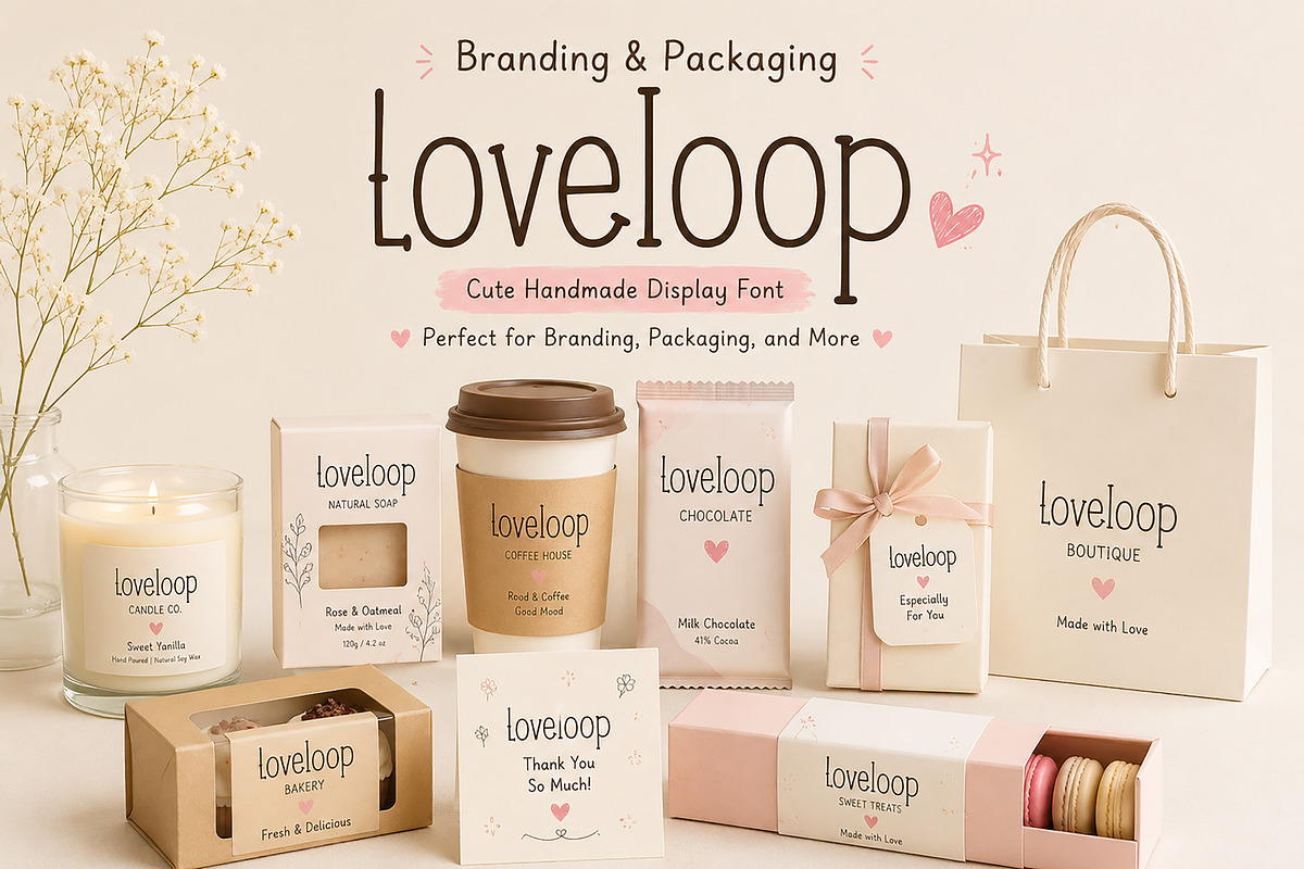 Loveloop – Handmade Font, a Handwritten Font by Wow Magic (Photo 2 of 2)