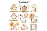 Fall Clipart Autumn Watercolor PNG, an Illustration by CharmClipart (Thumbnail 8 of 10)