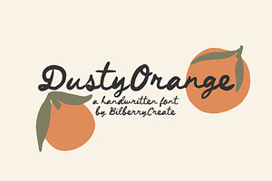 Dusty Orange Handwritten Font