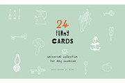Set of funny cards, a Card Template by WINS Doodle shop (Thumbnail 1 of 5)