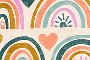 Boho Rainbows Seamless Pattern, a Pattern Graphic by Rebecca Flaherty (Thumbnail 3 of 3)