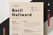 Minimalist Resume & Cover Letter, a Resume Template by ResumeInventor (Thumbnail 1 of 6)