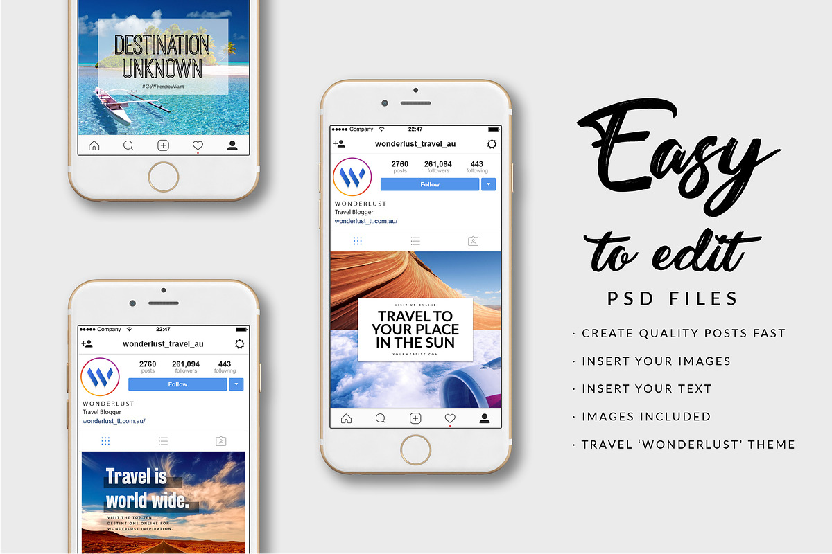 Platinum Posts - Instagram Templates, a Social Media Template by Vector Vendor (Photo 3 of 5)