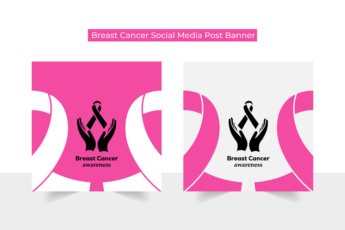 Breast Cancer Awareness Post Banner, a Social Media Template by Tahnix Creative