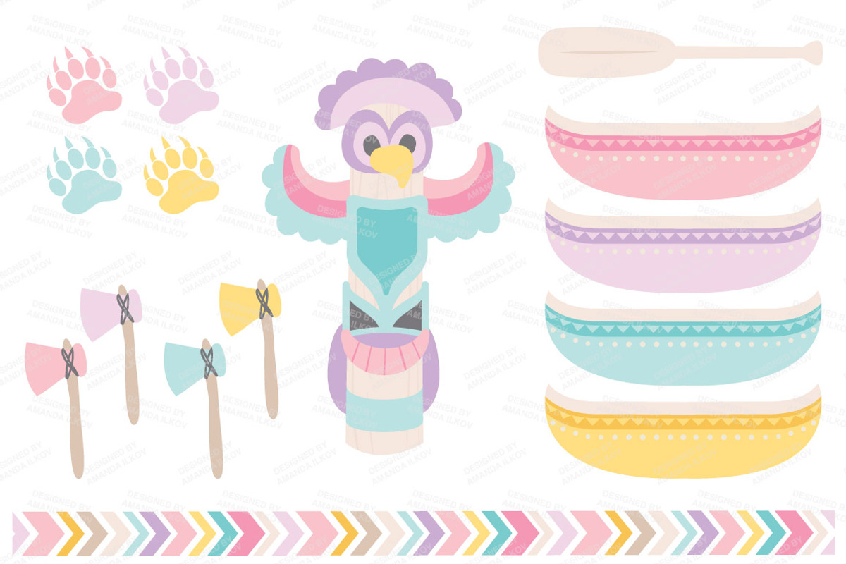 Girls Tribal Vectors & Clipart, an Illustration by Amanda Ilkov (Photo 2 of 4)