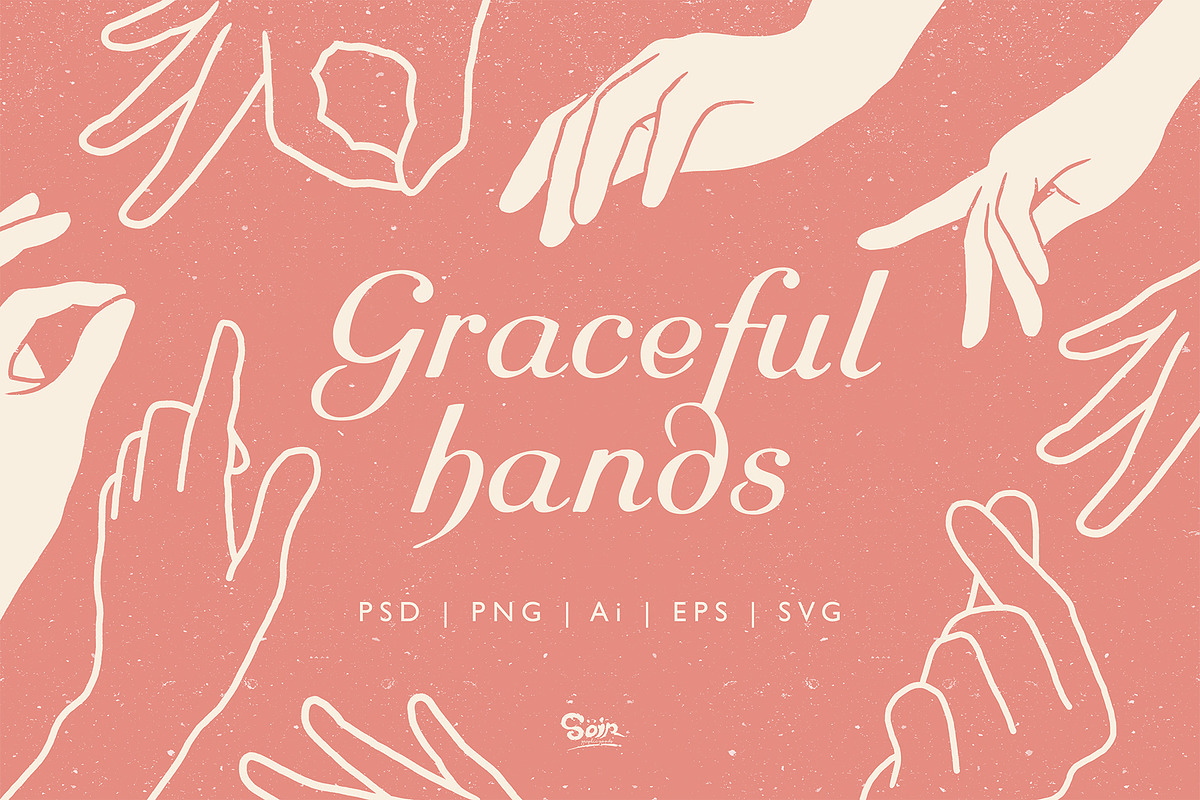 Female Hand Gestures illustrations, an Illustration by Soir Creative (Photo 1 of 5)