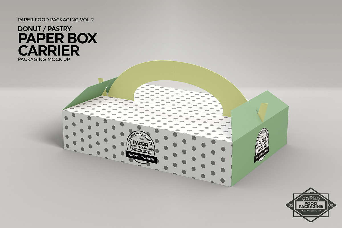 Pastry/Donut Box Carrier Mockup, a Cups & Container Mockup by INCDesign (Photo 4 of 6)