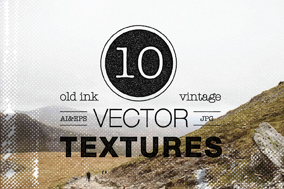 10 Vintage Vector Textures preview 5