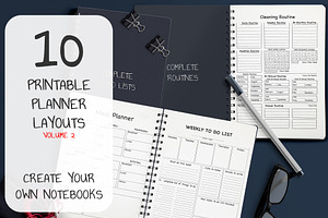 10 Printable Planner Notebook Layout