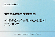 Zuccini - Unique Modern Typeface, a Sans Serif Font by HipFonts (Thumbnail 7 of 10)