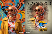 News Paper Mixed Media Art Effect, an Action Add-On by MRI STUDIO (Thumbnail 6 of 43)