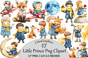 Little Prince Watercolor Clipart, a Seasonal Illustration by CitraGraphics (Thumbnail 1 of 6)