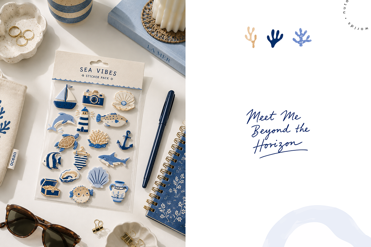 Coastal Charm | Vector Icons Set, a Decorative Illustration by Nutalin Art (Photo 10 of 16)