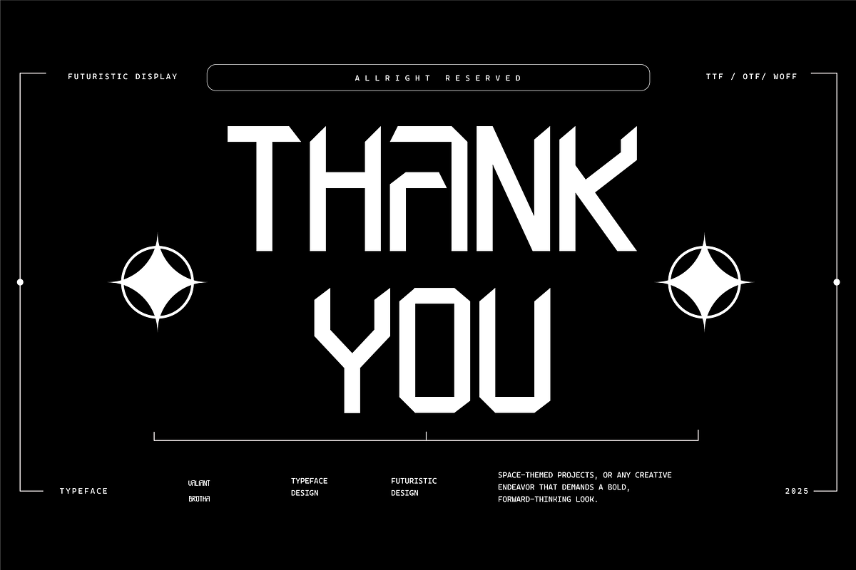 VB Horen - Futuristic Display Font, a Sans Serif Font by VALIANTBROTHA (Photo 11 of 11)