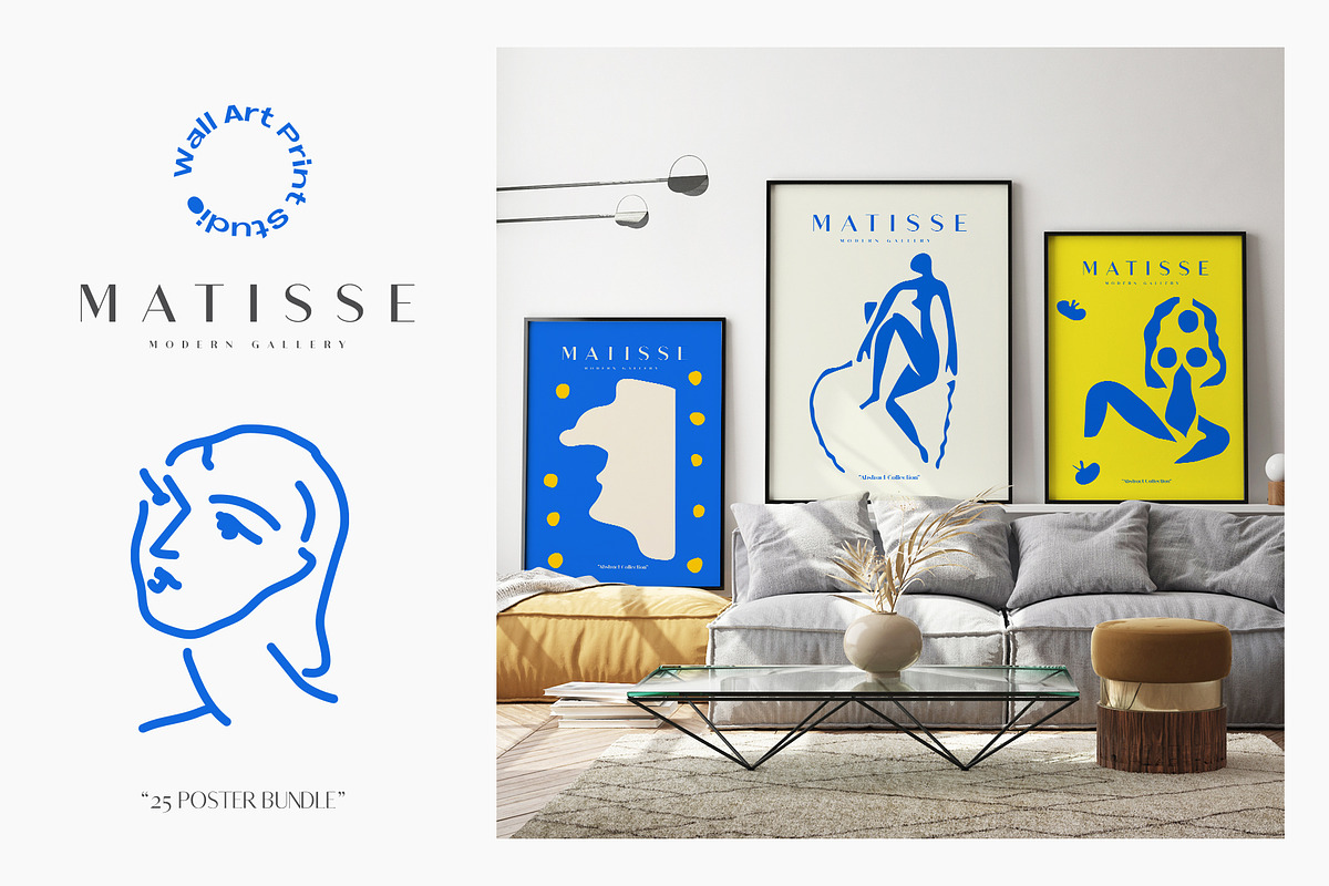 Matisse Modern Gallery 4, a Graphic by Wall Art Print Studio (Photo 19 of 21)