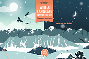 Winter Landscape Construction Set, an Animal Illustration by nordicworker (Thumbnail 1 of 5)