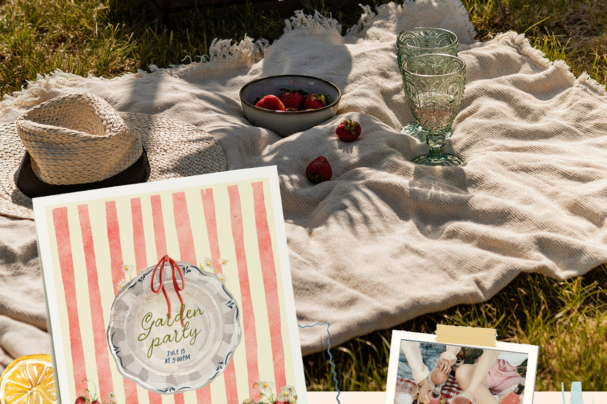 Slow living Clipart Frames Posters, a Decorative Illustration by 60secondsArt (Photo 4 of 11)