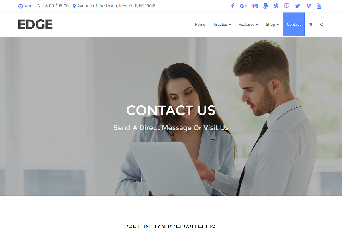 Edge Business WordPress Theme, a WordPress Template by Visualmodo (Photo 3 of 18)