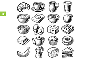 Vintage Breakfast Food Illustrations, an Object Graphic by RT Studio (Thumbnail 1 of 3)