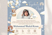 Teddy Bear Aqiqah Canva Template, an Invitation Template by Blooming Daisy (Thumbnail 4 of 4)