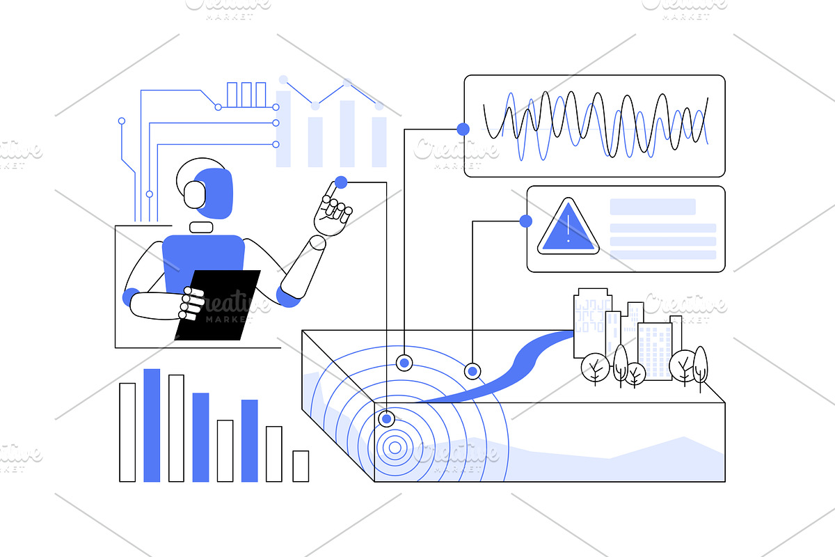 AI-Optimized Earthquake Early, a Technology Illustration by Visual Generation