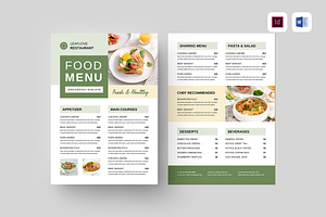 Food Menu, a Flyer Template by Leaflove