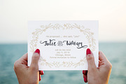 Coral waves. Font and clip arts., a Script Font by Red Ink (Thumbnail 11 of 14)