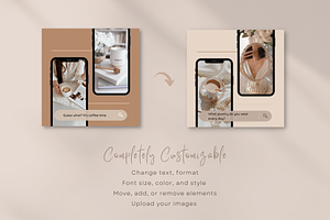 Brown Instagram Post Template CANVA