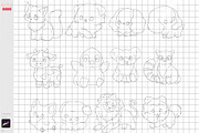 Procreate Chibi Animals Kawaii Pets, a Brush Add-On by ArtPrintBabe (Thumbnail 2 of 3)