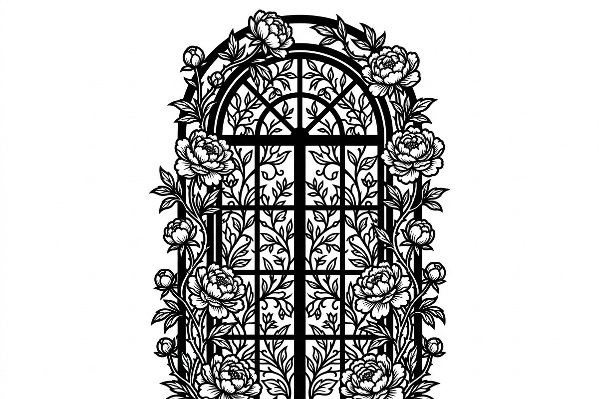 50 Floral French Window Ornament, a Decorative Illustration by Amazin_art (Photo 21 of 44)