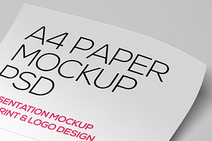 3 Floating A4 Paper Mockups