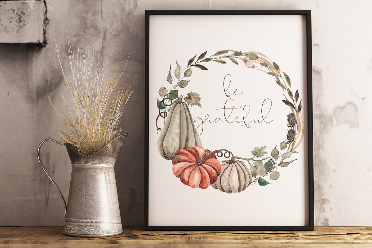 Watercolor Autumn Pumpkins, an Object Graphic by Ana-Sakuta (Photo 10 of 18)