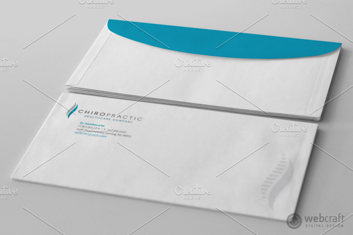 Chiropractic Logo Stationery, a Stationery Template by WebCraft (Photo 8 of 9)