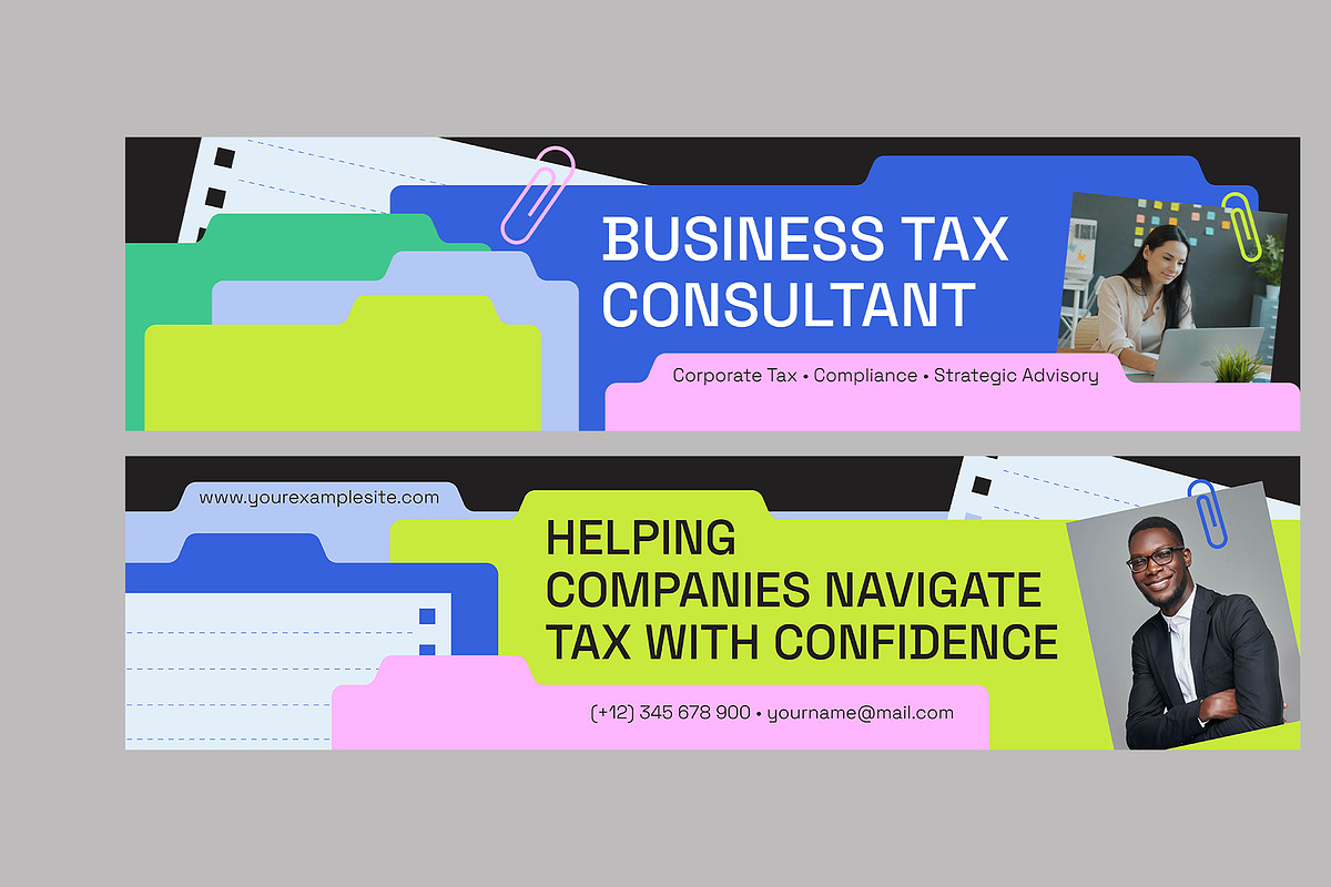 Folder Style Linkedin Banner, a Social Media Template by Neermana (Photo 3 of 4)