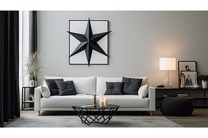 minimalist star lamp ai generated, an Arts & Entertainment Photo by pikepicture