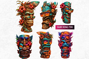 Modern Tiki Totems Clipart Set, a Decorative Illustration by ThatsDesignArt (Thumbnail 6 of 10)