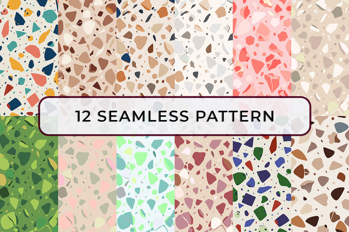 Colorful Terrazzo Seamless Pattern, a Pattern Graphic by RevintageStudio (Photo 1 of 9)