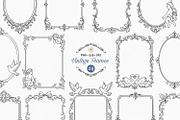 Vintage Frame Bundle, Baroque Border, a Decorative Illustration by Pretty Meerkat (Thumbnail 1 of 7)