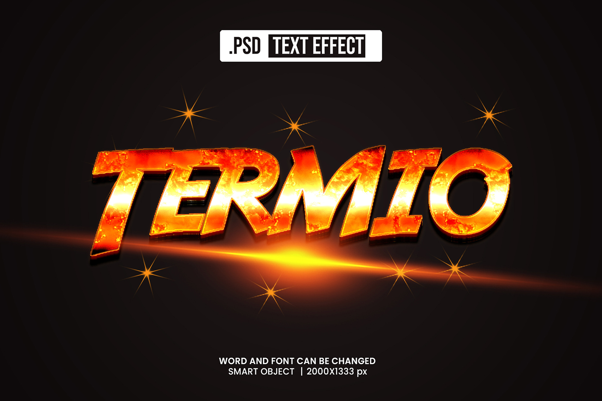 PSD Termio 3d Text Effect Style, a Brushes & More by PixelWink