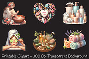 Spa Mothers Day Watercolor Cliparts, an Illustration by RobertsArt (Thumbnail 4 of 7)