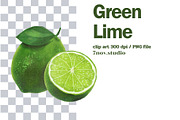 Green Lime, a Food Illustration by 7nov.studio (Thumbnail 2 of 3)