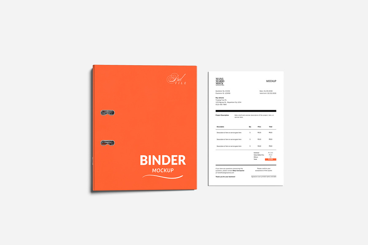 High Quality Binder Mockup, a Merchandise Mockup by AnasStudio (Photo 4 of 4)