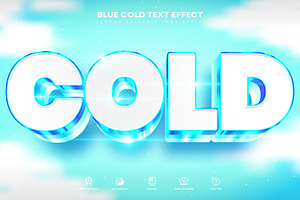 Blue Cold Editable Text Effect, a Layer Style Add-On by Niestart Creation