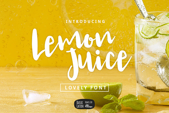 Lemon Juice Script Font preview 6
