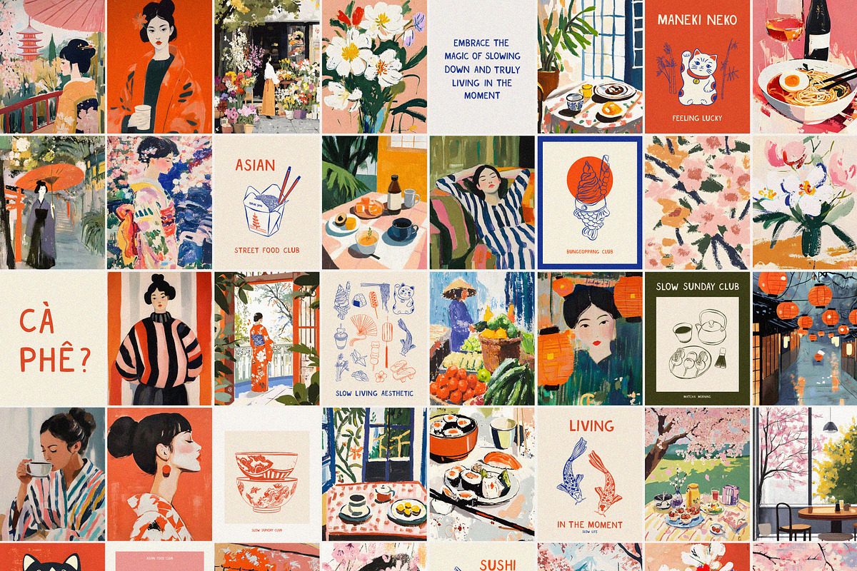 Asian Slow Living aesthetic, a Background Graphic by lokko studio (Photo 9 of 10)